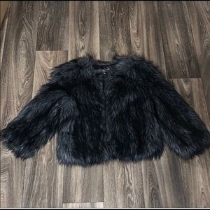 Michael Kohrs Cropped Faux Fur Jacket